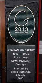 Dr Aidan MacCarthy plaque
